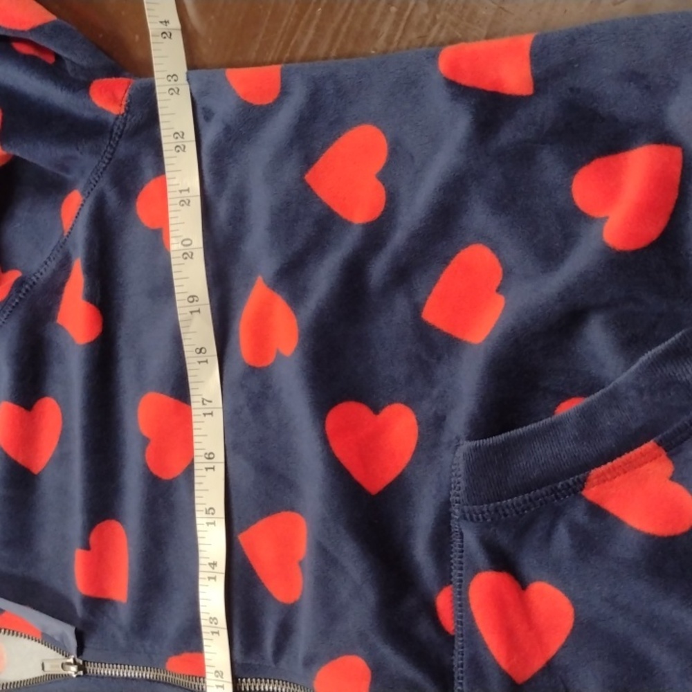 Torrid Red and Blue Hoodie Intimates Sleepwear, Size 0 (12/L) - Picture 8 of 11